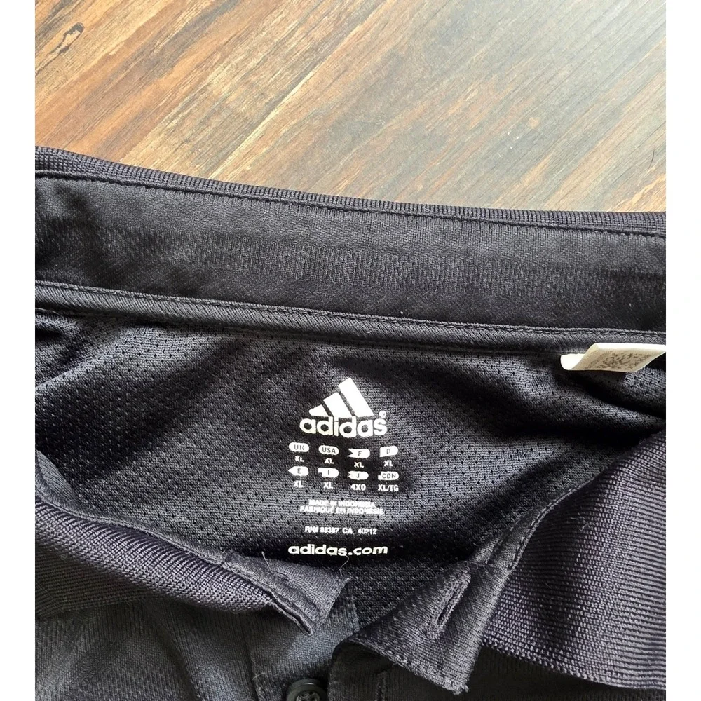 Adidas Active 360 Mens Black Striped Short Sleeve Polo Shirt‎ XL Golf active dad